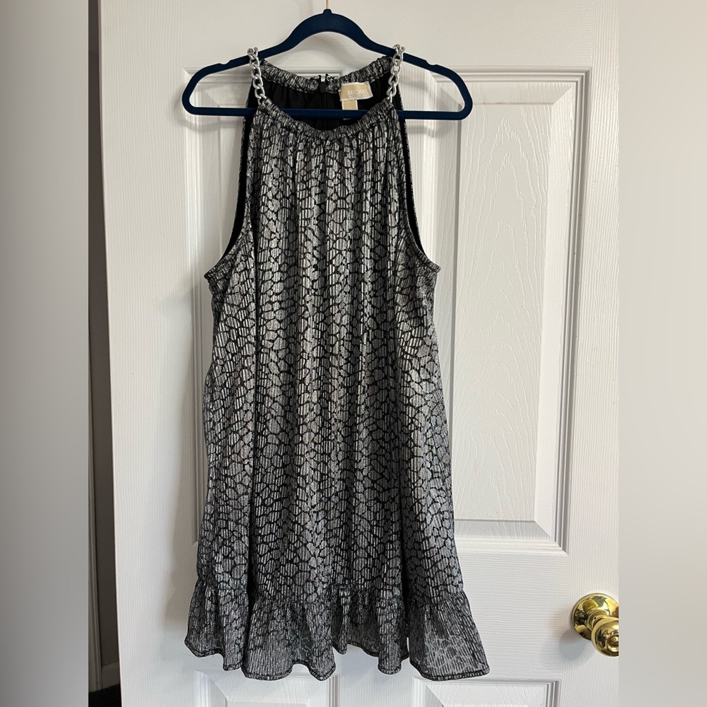 MICHAEL Michael Kors Black and Silver Blouse~